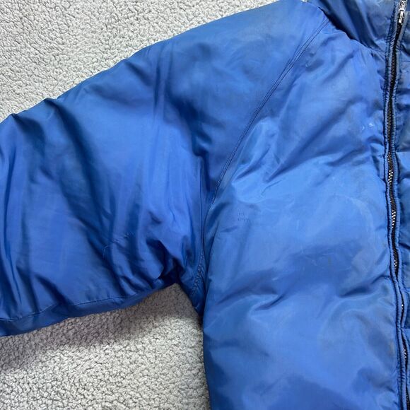 VTG Frostline Kit Jacket Womens Large Blue Belted Down Puffer Insulated Full Zip - Picture 9 of 14